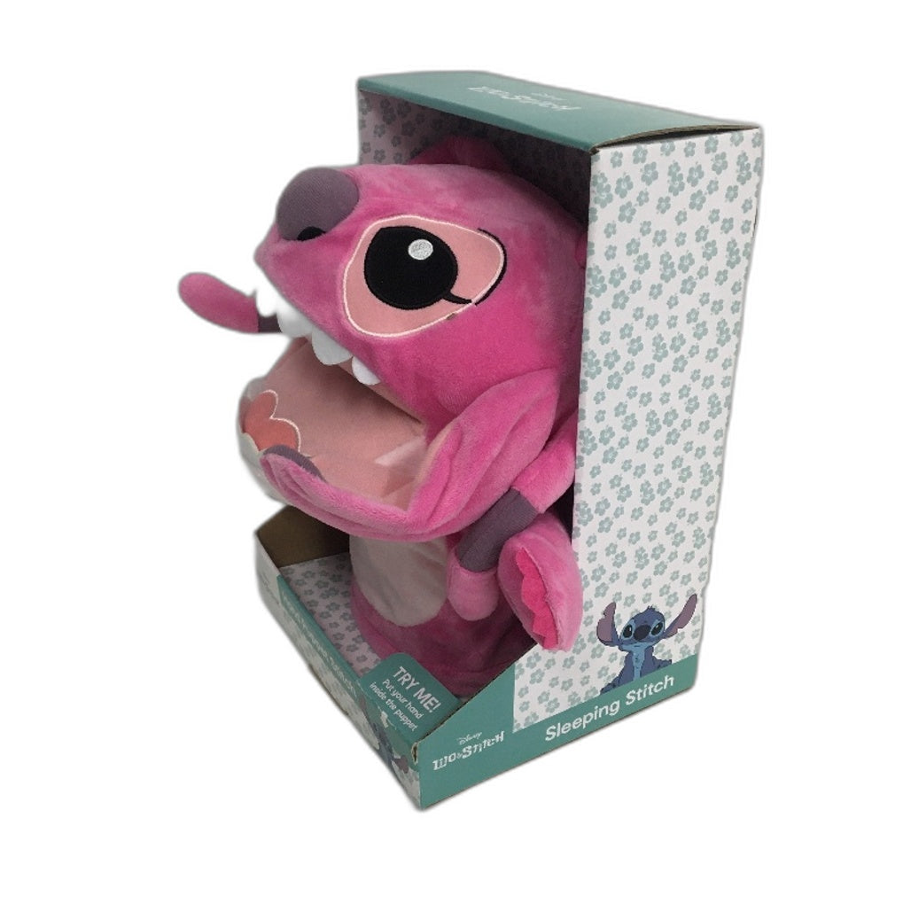 Disney Lilo & Stitch Pink Angel Hand Puppet & 2 x Mini Stitch Soft Toys NEW