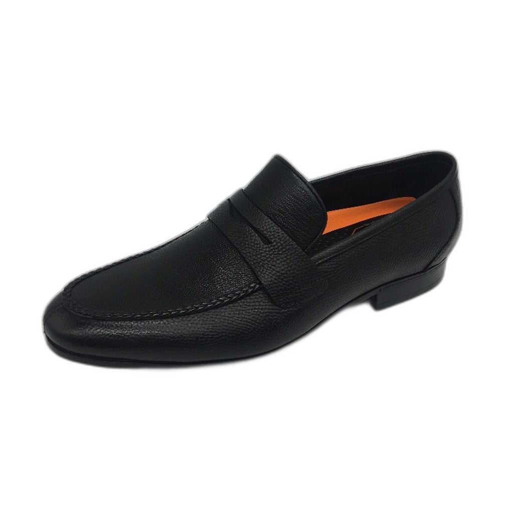 ChrisLOOK Black Leather Penny Loafers Slip On Dress Shoes Mens Size US 10.5 NEW