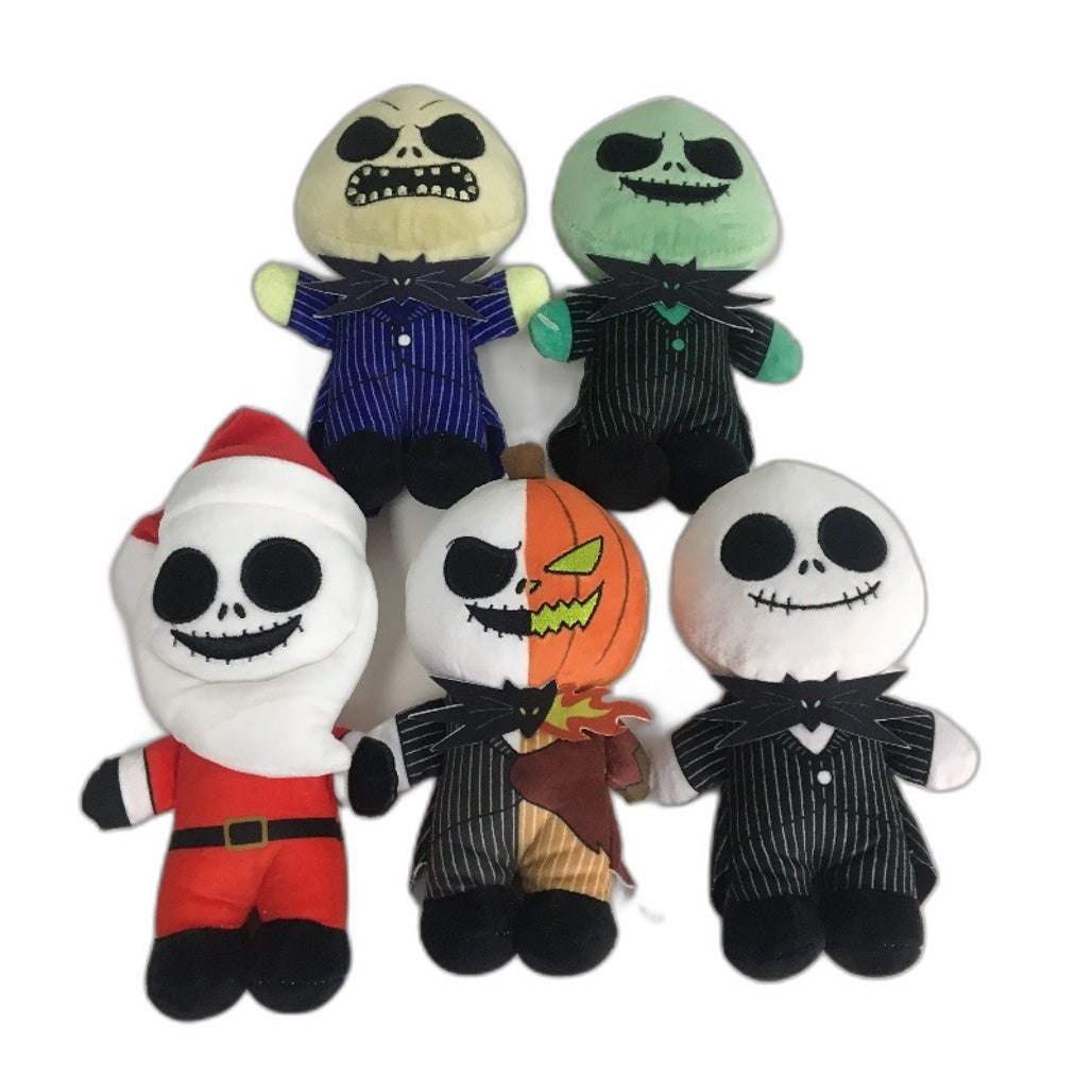 Nightmare Before Christmas Jack Skellington 7 Piece Stuffed Toy Pack NEW