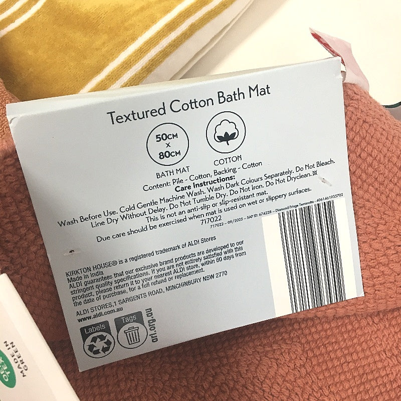 BULK LOT Cotton Terracotta Earth Tones 7Pce Bath Mat Hand & Bath Towel Pack NEW
