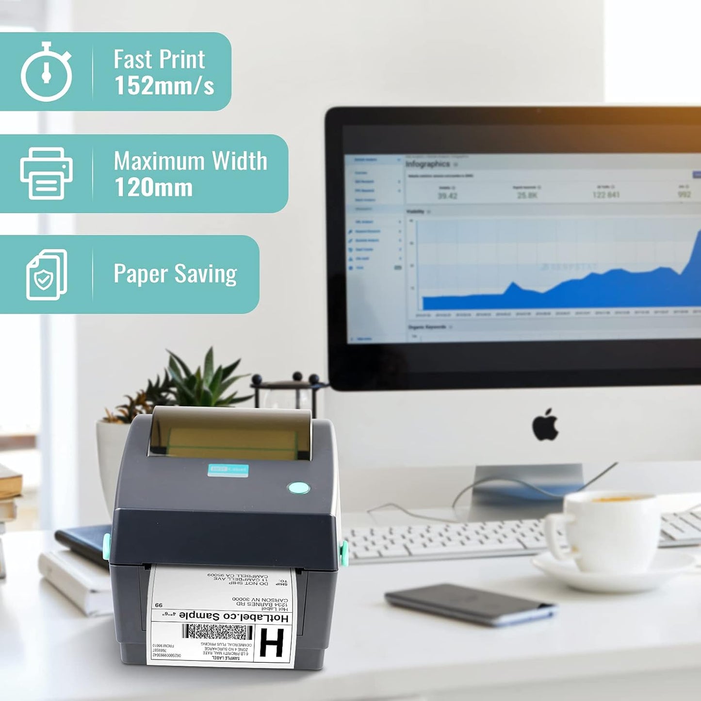 HotLabel 4x6 Direct Thermal Label Printer for Shipping Office Electronics DEMO