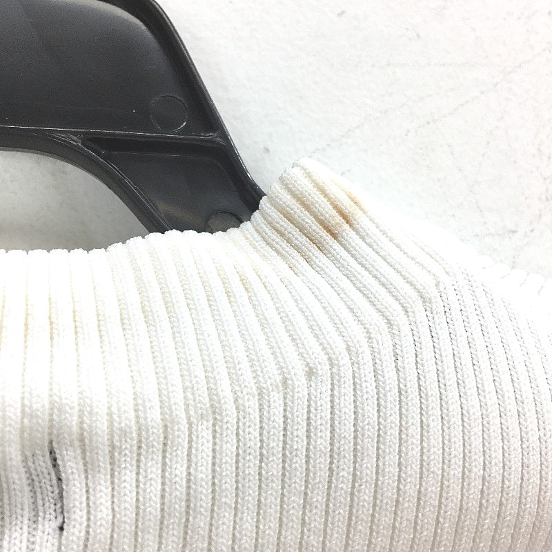 Portmans Juno Cloud Dancer White Mock Neck Fitted Knit Top - Soft Viscose/Nylon, Size XS