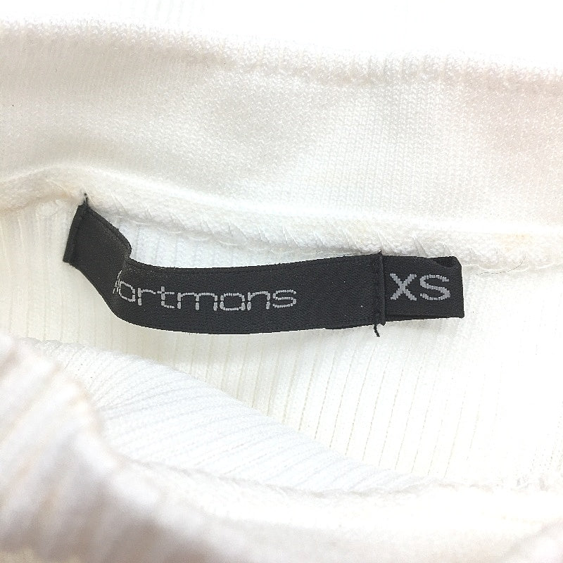 Portmans Juno Cloud Dancer White Mock Neck Fitted Knit Top - Soft Viscose/Nylon, Size XS