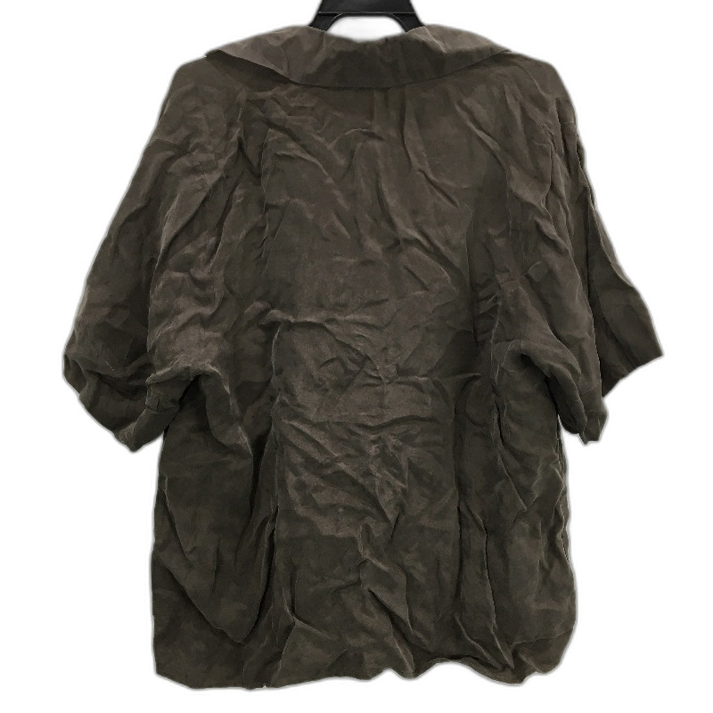 alice in the eve soft satin like tie up shirt Women Size M