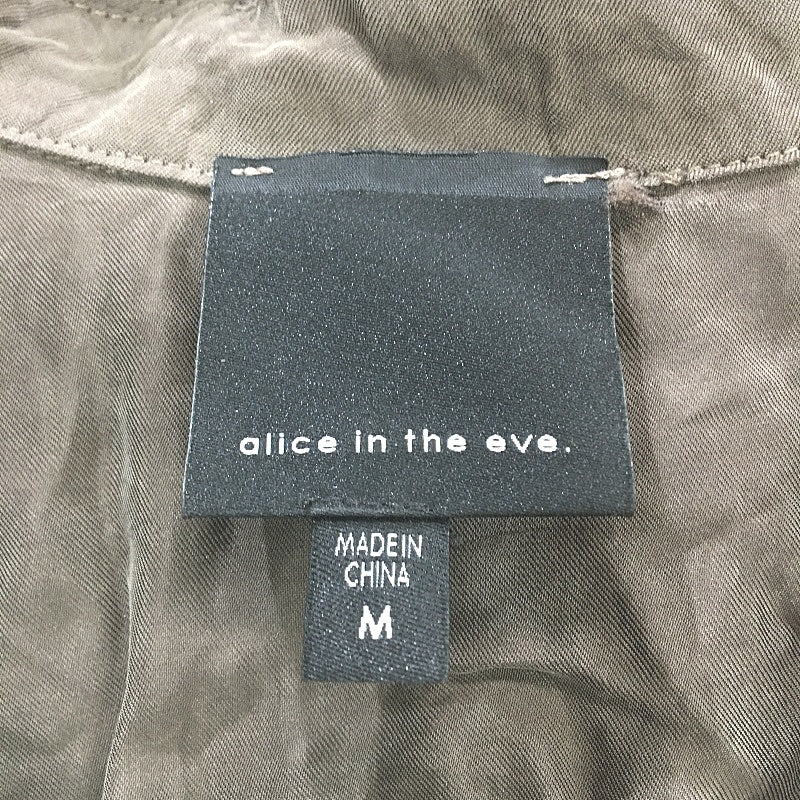 alice in the eve soft satin like tie up shirt Women Size M