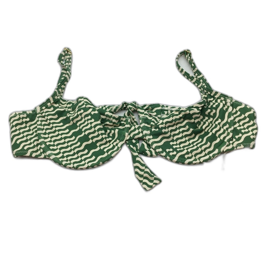 Subtitled 'Hali Underwire' Green Tie Up Bikini Top Swimwear Women Size M NEW