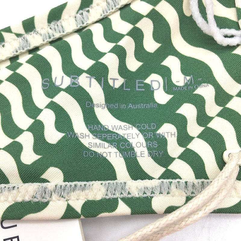 Subtitled 'Hali Underwire' Green Tie Up Bikini Top Swimwear Women Size M NEW