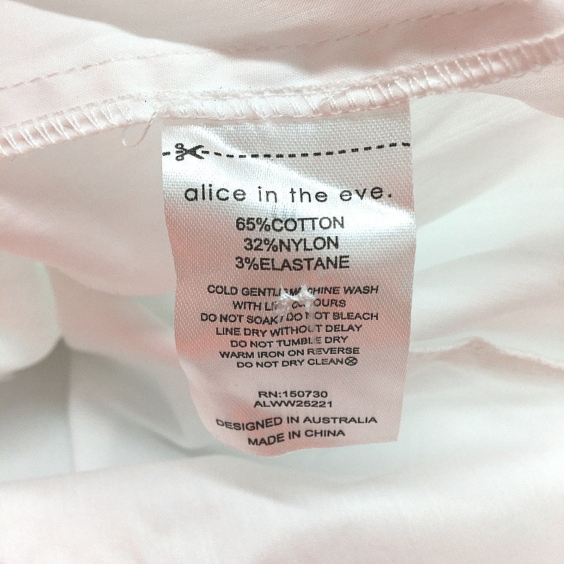 Alice In The Eve 'Monica' Button Down Short Sleeve Blouse Women Size L NEW