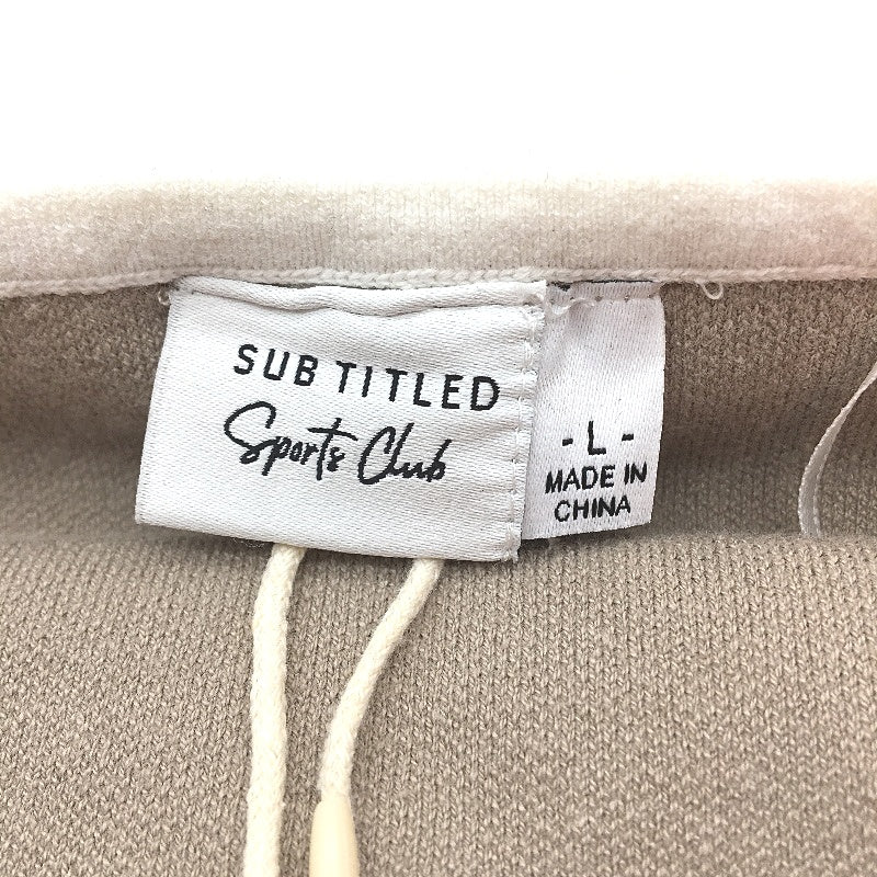 Subtitled Grey Cotton Blend Knit Style Crop Top Bra Bralette Women Size L NEW