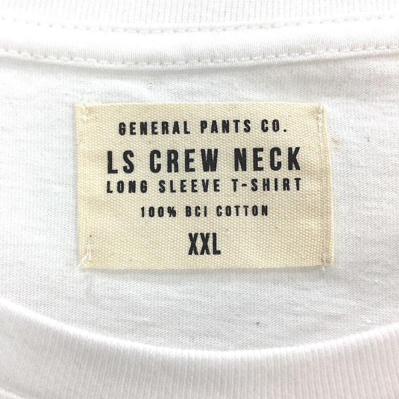 General Pants Co Cotton Original Long Sleeve White T-Shirt Men Size XXL NEW
