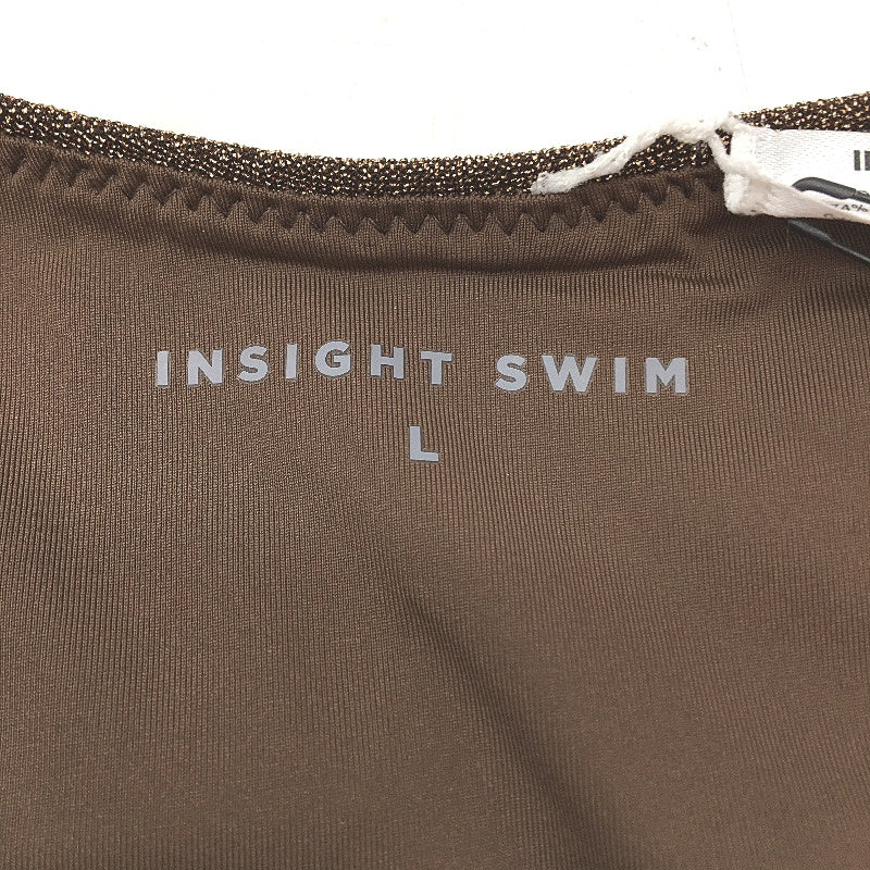 Insight 'Tahnee Lurex' Triangular Bronze Bikini Bottom Tie Up Women Size L NEW