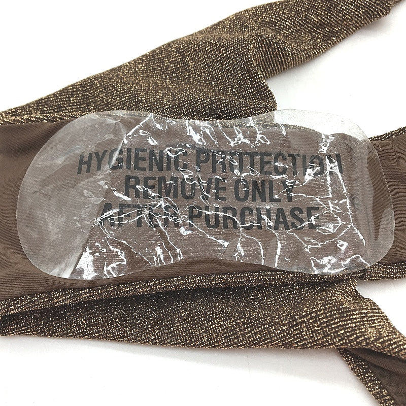 Insight 'Tahnee Lurex' Triangular Bronze Bikini Bottom Tie Up Women Size L NEW