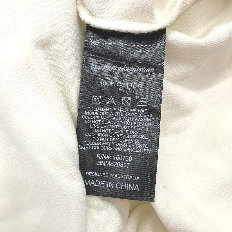 blacknoise whiterain 'Killie' White Cotton Short Sleeve Tshirt Unisex Size M