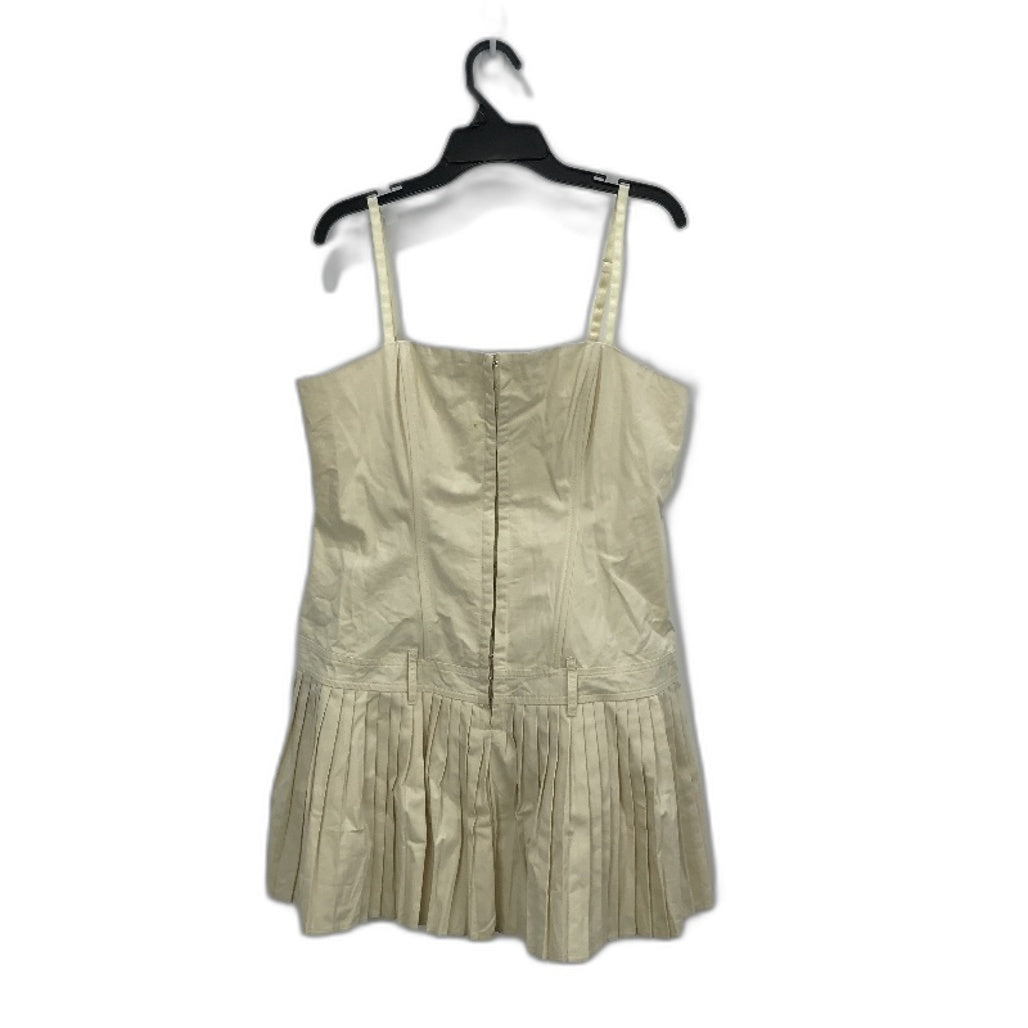 Lioness 'Honey Corset' Cotton Cream Hook Eye Bust Mini Dress Women Size L