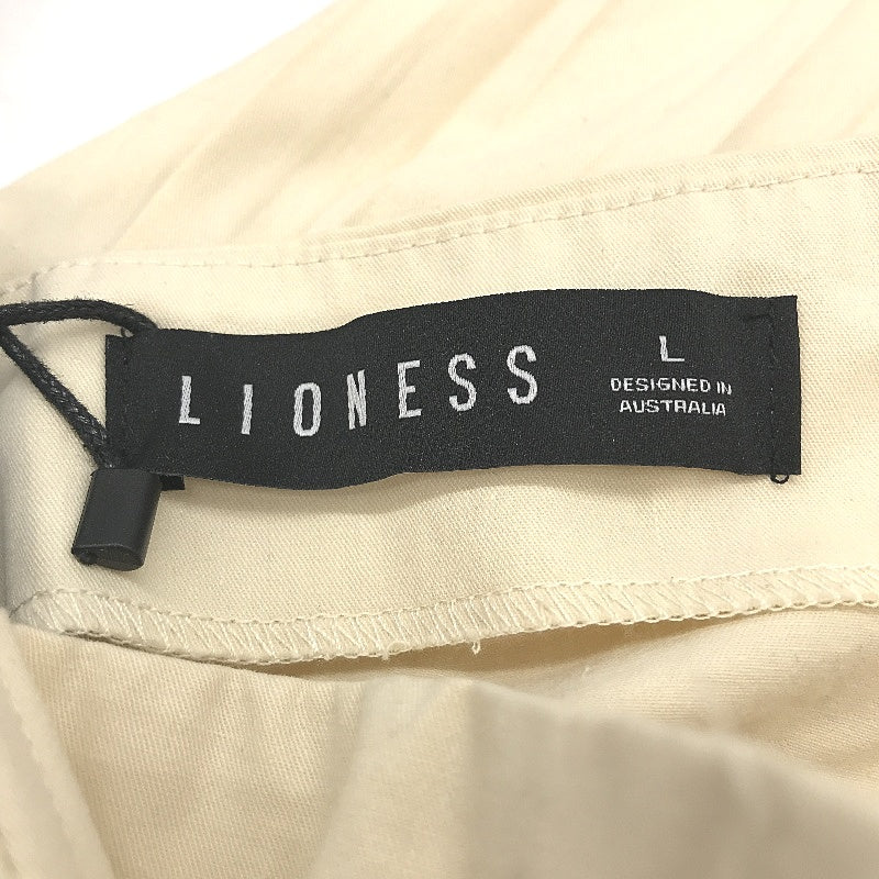 Lioness 'Honey Corset' Cotton Cream Hook Eye Bust Mini Dress Women Size L