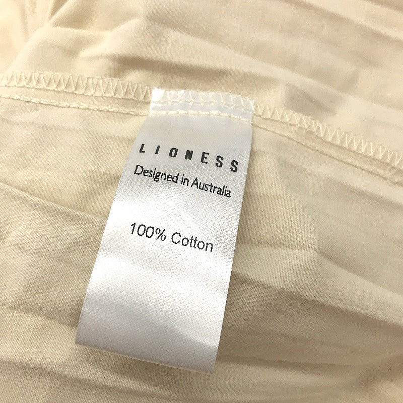 Lioness 'Honey Corset' Cotton Cream Hook Eye Bust Mini Dress Women Size L