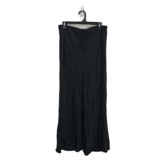 Alice In The Eve 'Arabella' Black Drawstring Slip Midi Skirt Women Size L