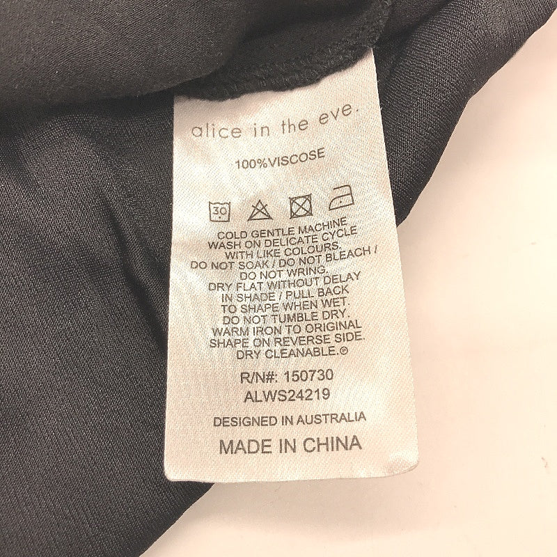 Alice In The Eve 'Arabella' Black Drawstring Slip Midi Skirt Women Size L