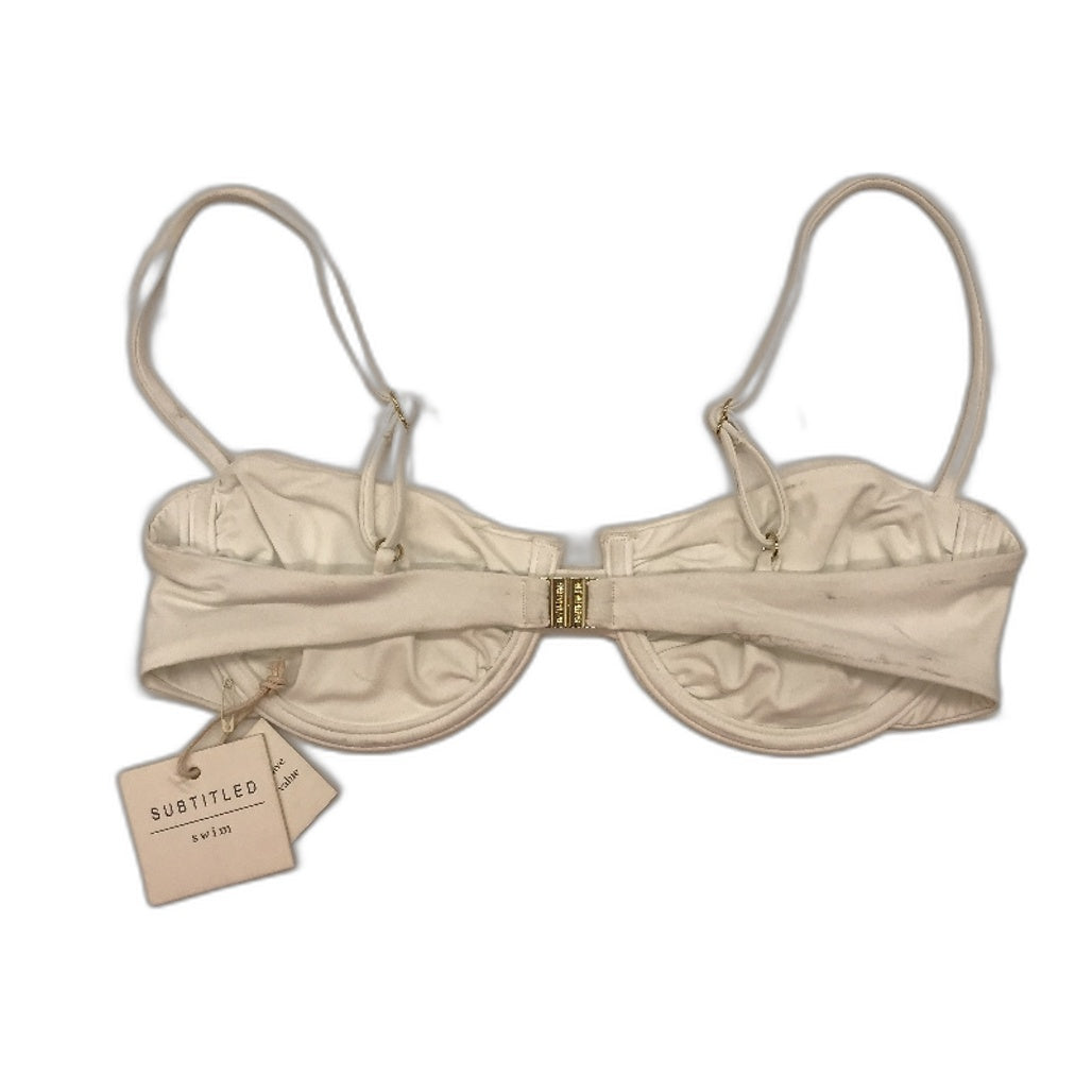 Subtitled Swimwear Skinny Strap White Underwired Bikini Top Women Size XS NEW