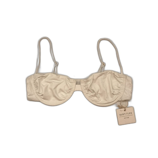 Subtitled Swimwear Skinny Strap White Underwired Bikini Top Women Size M NEW