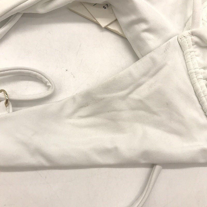 Subtitled Swimwear Skinny Strap White Underwired Bikini Top Women Size M NEW