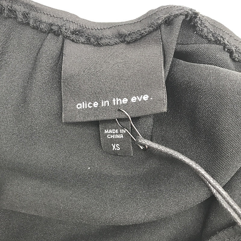 Alice In The Eve 'Ruby' Romantic Black Silky Crop Slip Top Women Size XS NEW