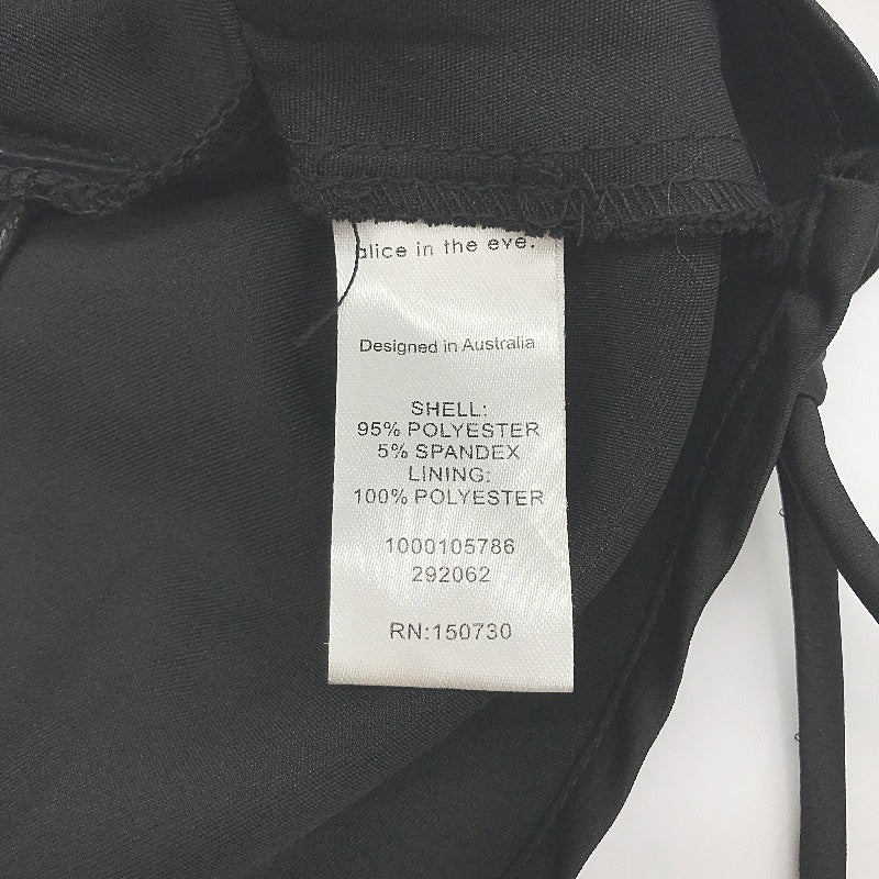 Alice In The Eve 'Ruby' Romantic Black Silky Crop Slip Top Women Size XS NEW