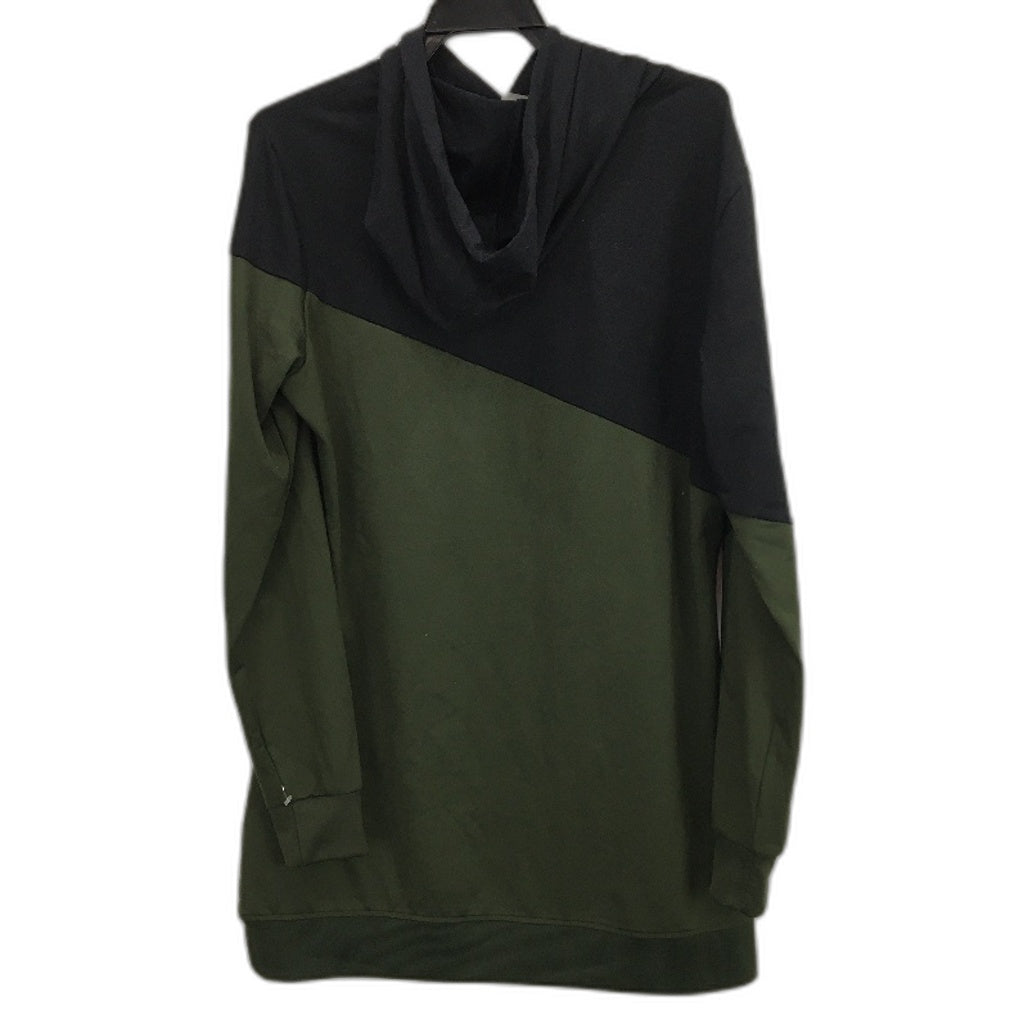 Puma Womens Green And Black Hoodie With Front Logo Print Size 12