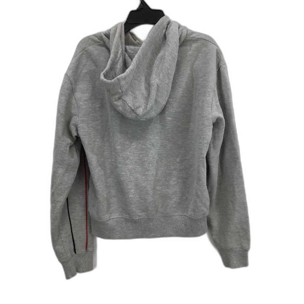 FILA Womens Cotton Grey Hoodie With Front Logo & Pockets Size 12