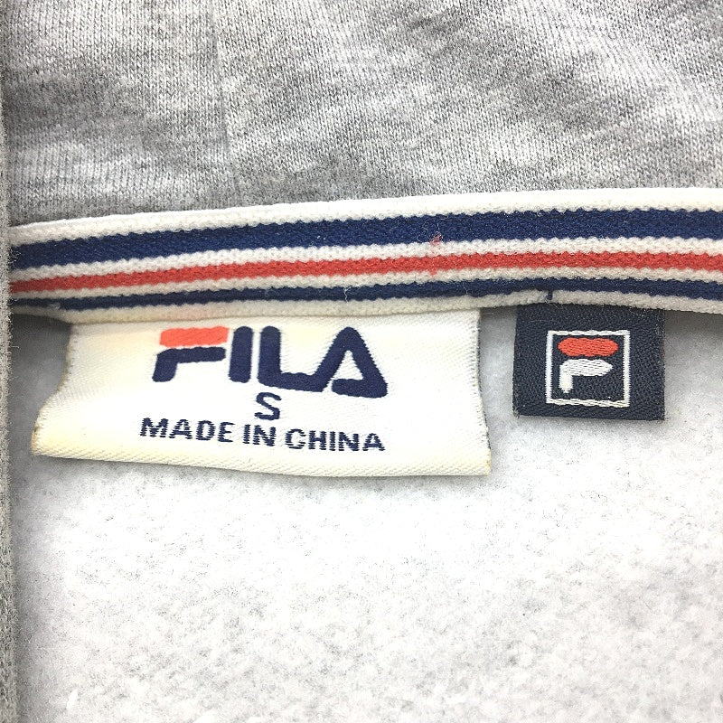 FILA Womens Cotton Grey Hoodie With Front Logo & Pockets Size 12