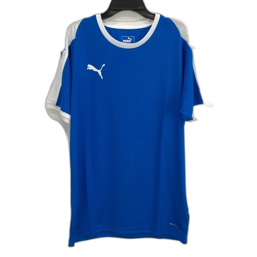 Puma Male Blue & White Liga Jersey Sports Athletics Training Top  Size Small NEW
