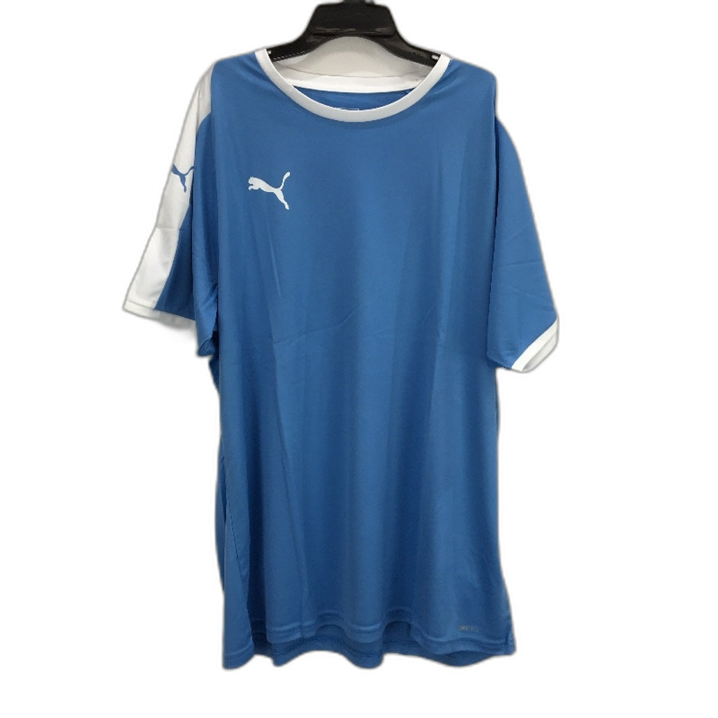 Puma Male Light Blue & White Liga Jersey Training Top With Drycell Size XL NEW