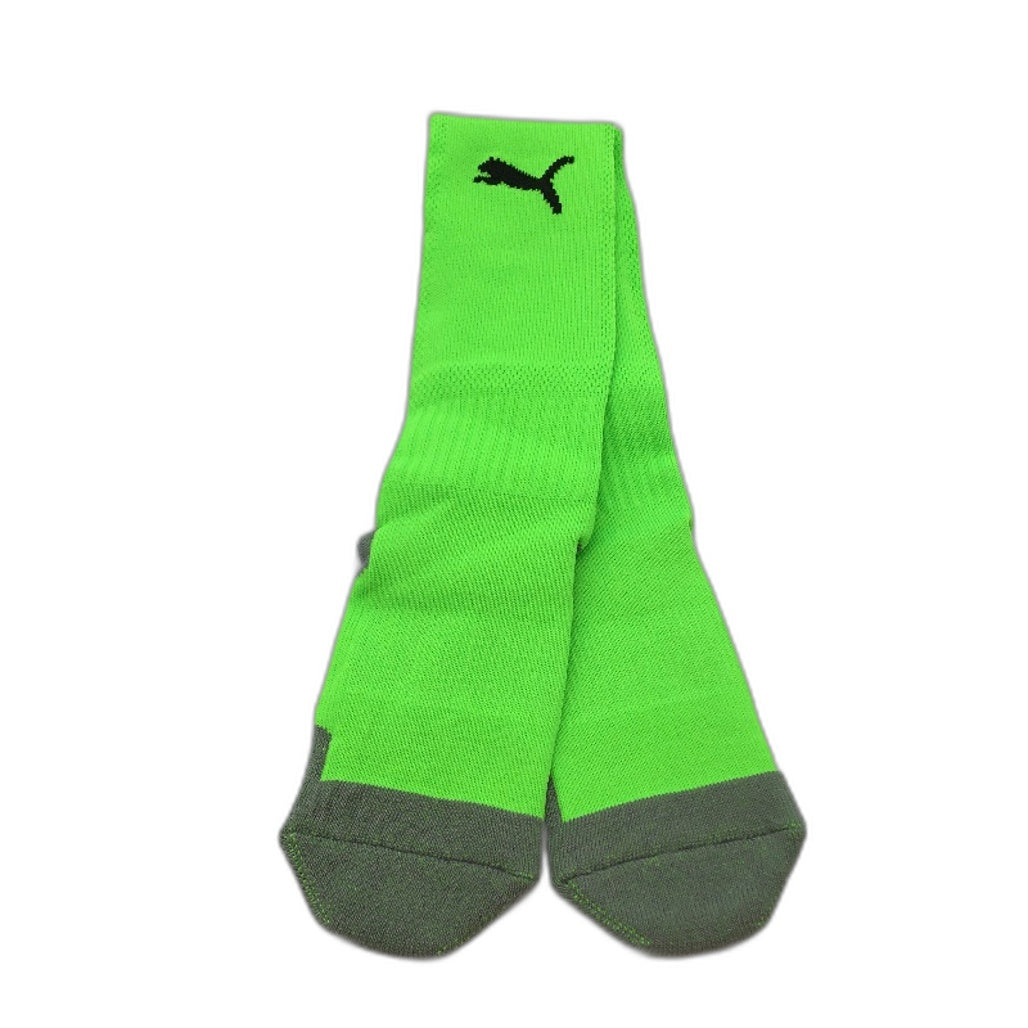 Puma 2 Piece Green & Yellow Football Soccer High Socks NEW
