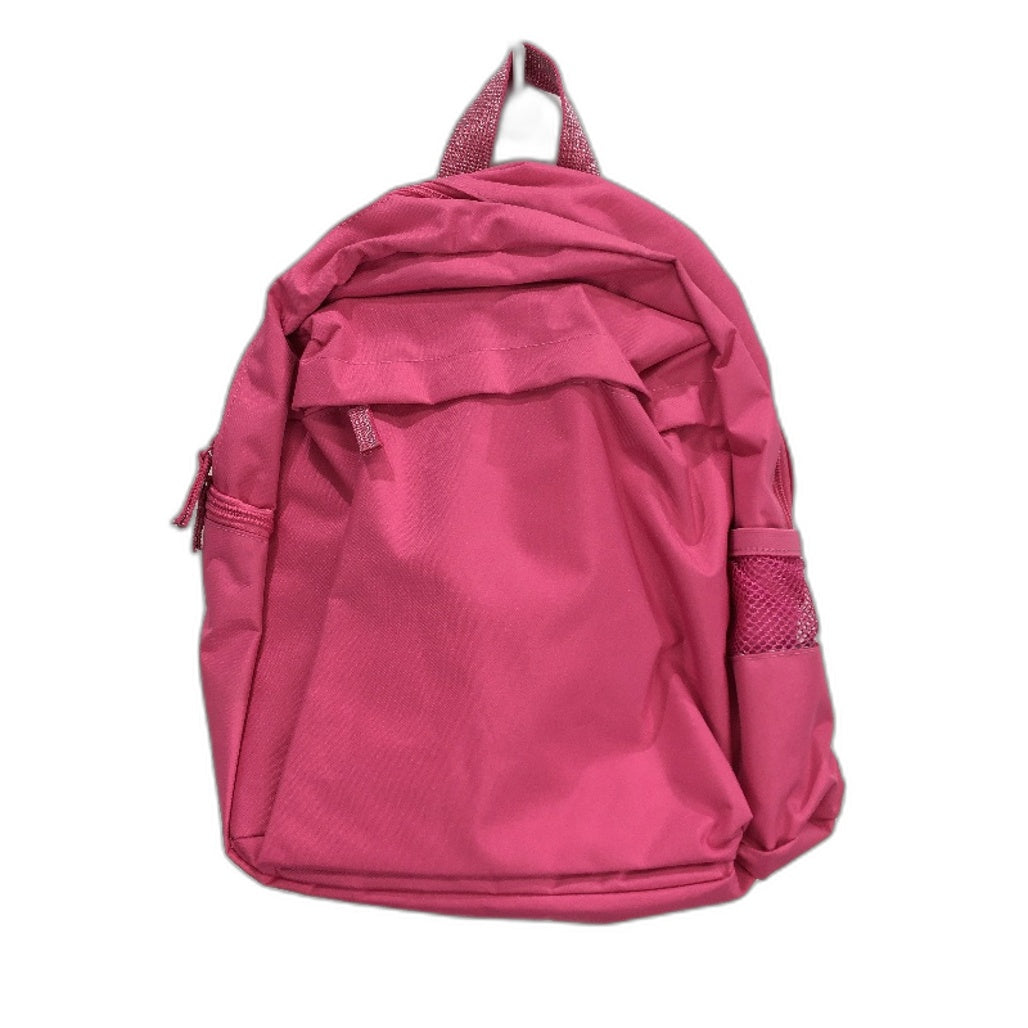 Identity Direct Pink Backpack Silver Detailing 1 Front Pocket & Side Compartment NEW