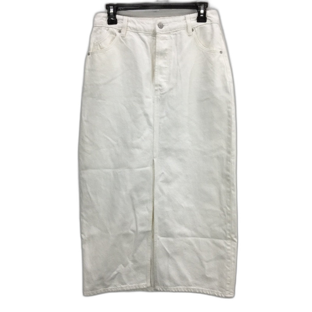 Rollas Vintage White Cotton Denim Chicago Skirt Womens Size 28 NEW