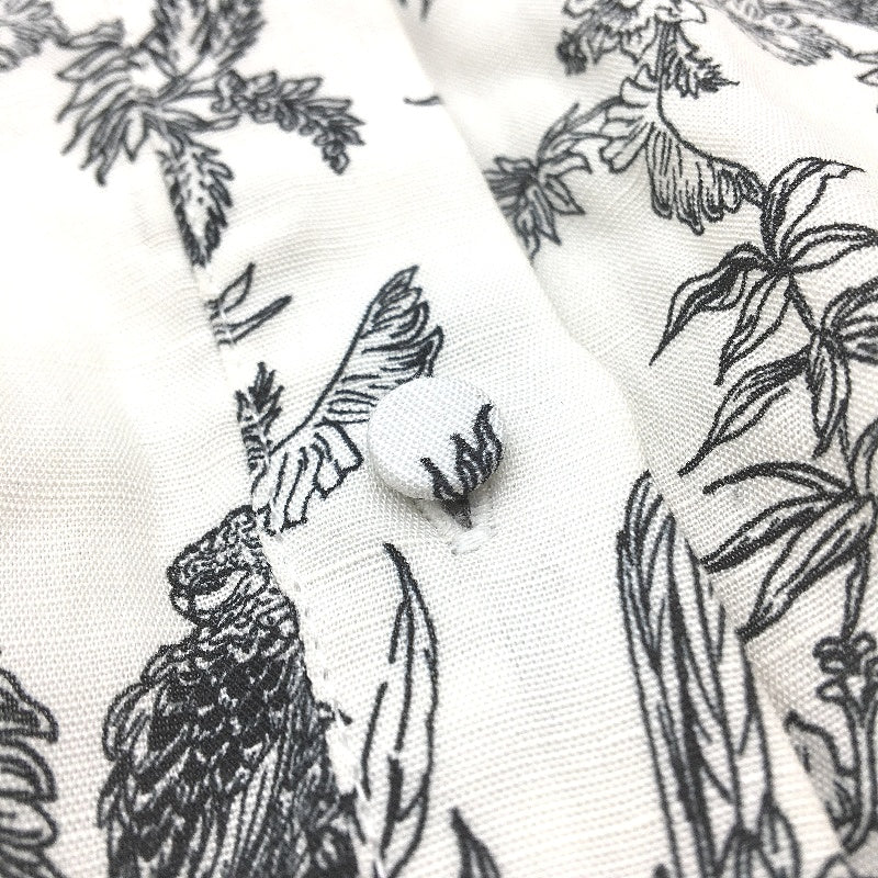 Portmans Kat Short White Black Fauna Floral Shirt Dress Ladies Size AU 12 NEW