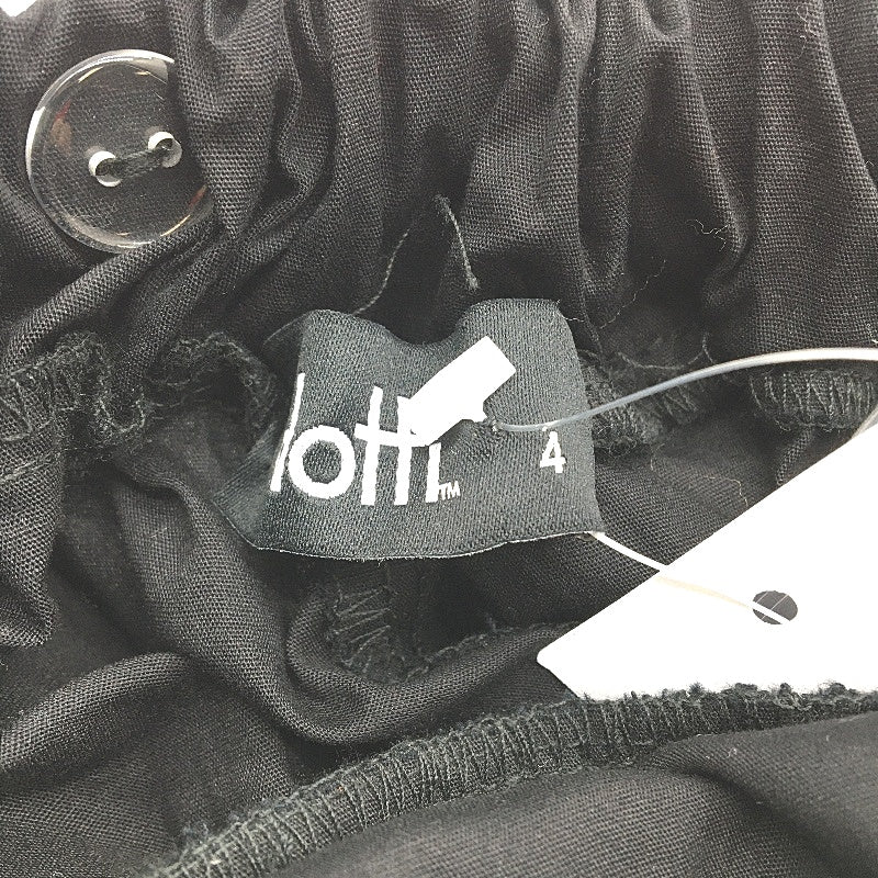 Dotti Elise Bow Black Poplin Gathered Cotton Mini Dress Ladies Size AU 4 NEW