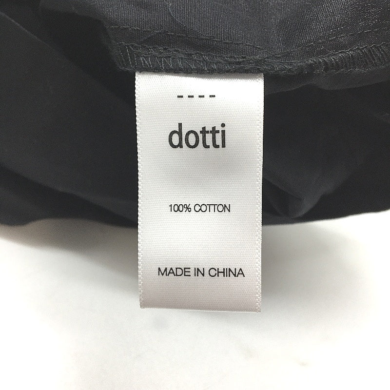 Dotti Elise Bow Black Poplin Gathered Cotton Mini Dress Ladies Size AU 4 NEW