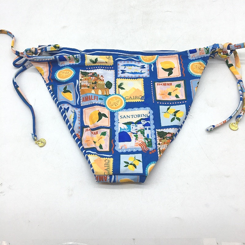 Dotti Azure Blue Santorini Postcard Swim Bikini Bottom Ladies Size Medium NEW