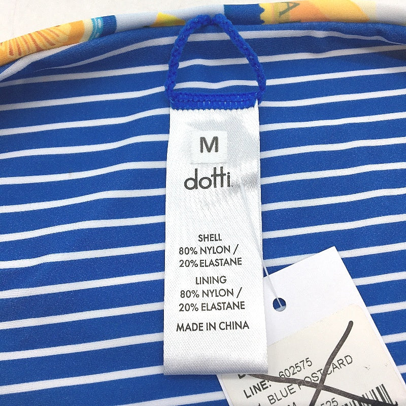 Dotti Azure Blue Santorini Postcard Swim Bikini Bottom Ladies Size Medium NEW