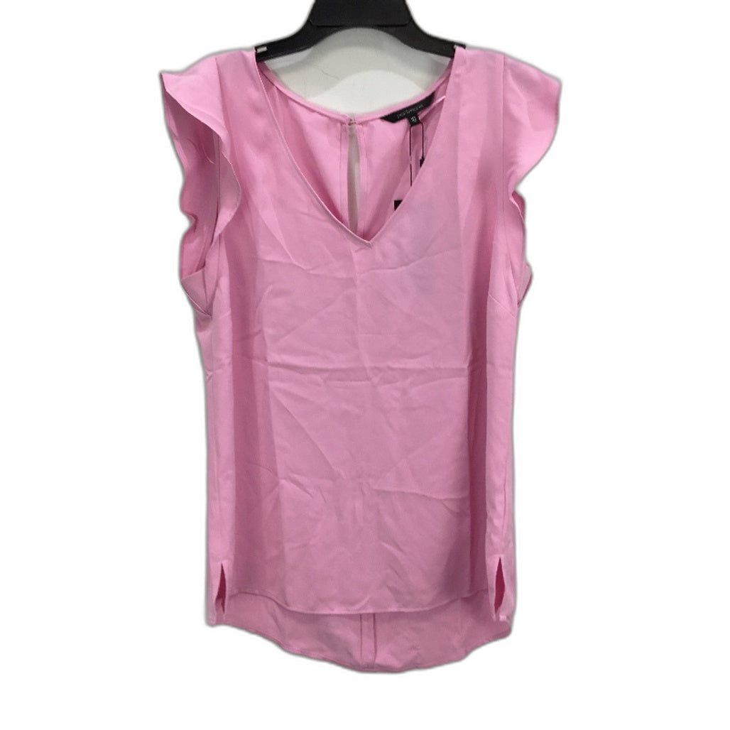 Portmans Carrie Core Pink Sherbet V-Neck Ruffle Sleeve Top Ladies Size AU 10 NEW