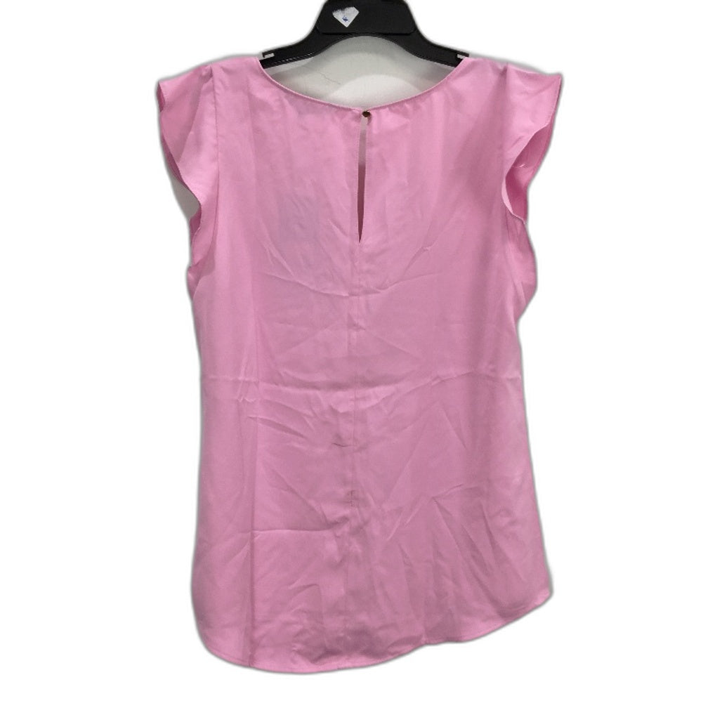 Portmans Carrie Core Pink Sherbet V-Neck Ruffle Sleeve Top Ladies Size AU 10 NEW