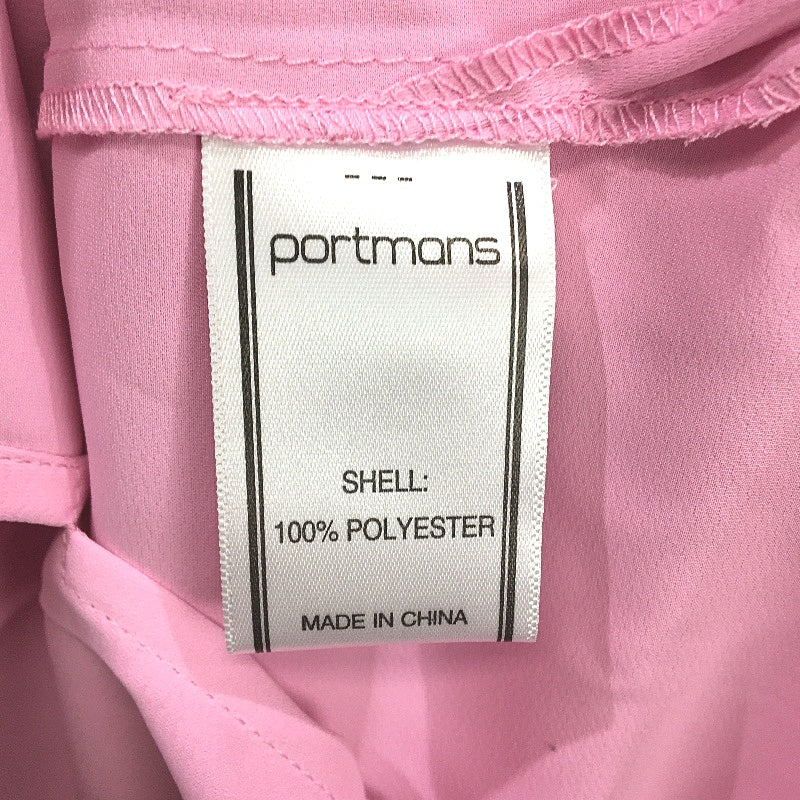 Portmans Carrie Core Pink Sherbet V-Neck Ruffle Sleeve Top Ladies Size AU 10 NEW