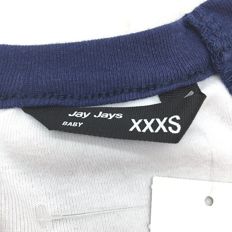 Jay Jays League Baby Raglan White & Navy Blue Tee Shirt Ladies Size 3XS NEW