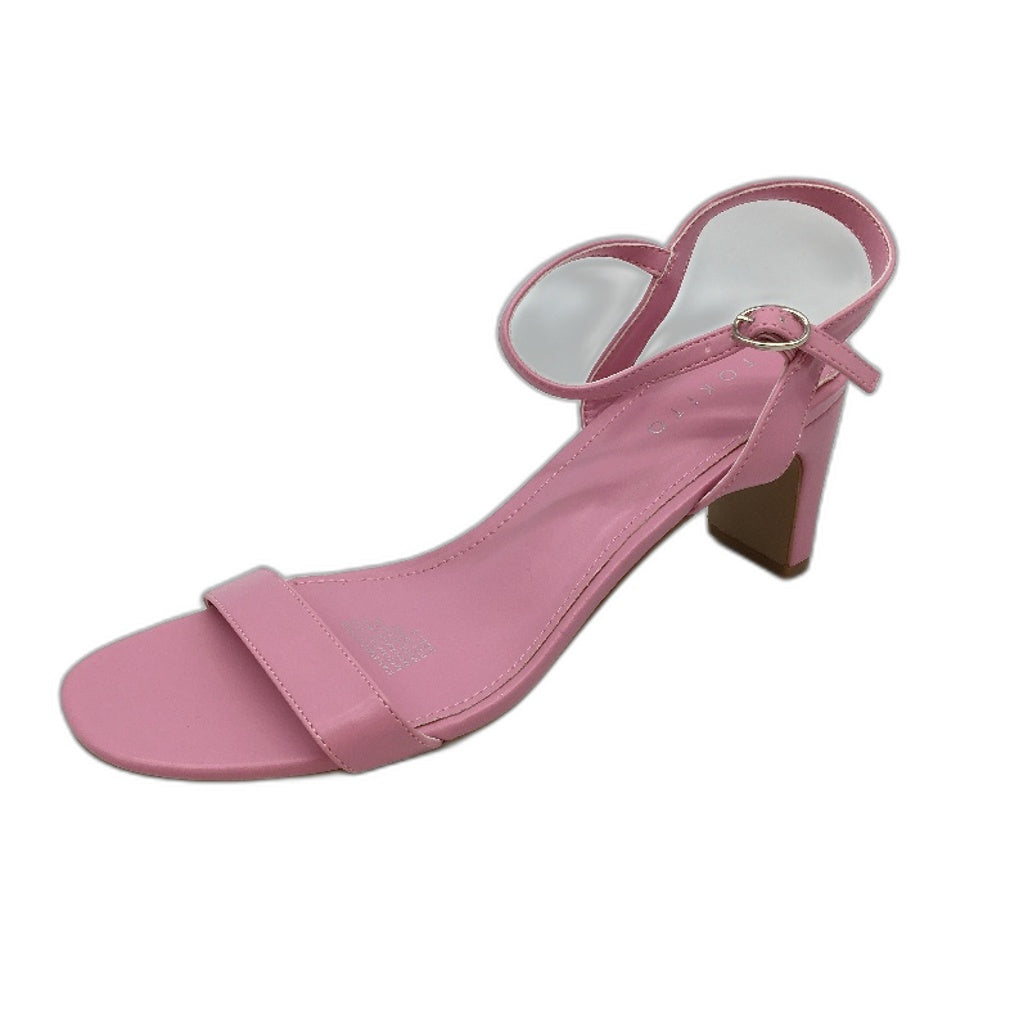 Tokito Florence Pink Buckled Heeled Strappy Sandal Ladies Size 9  SAMPLE NEW