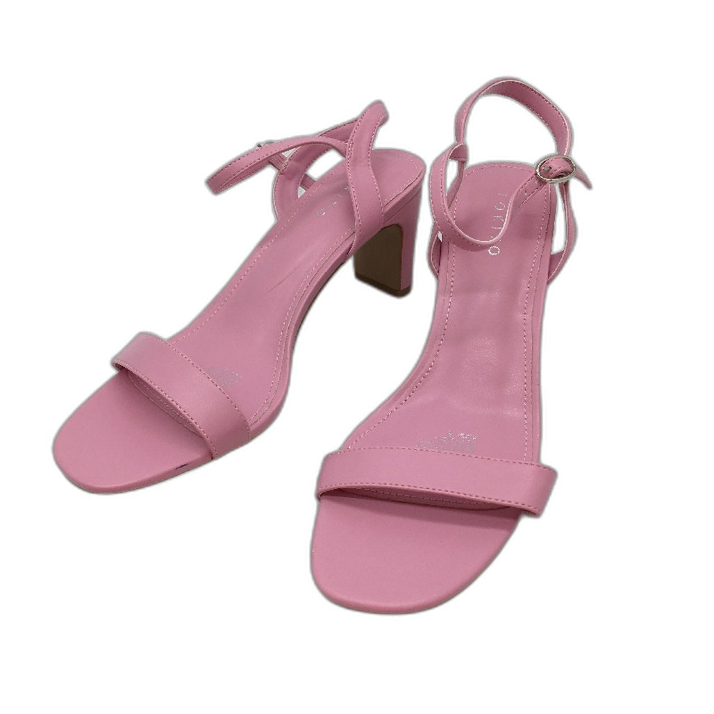 Tokito Florence Pink Buckled Heeled Strappy Sandal Ladies Size 9  SAMPLE NEW
