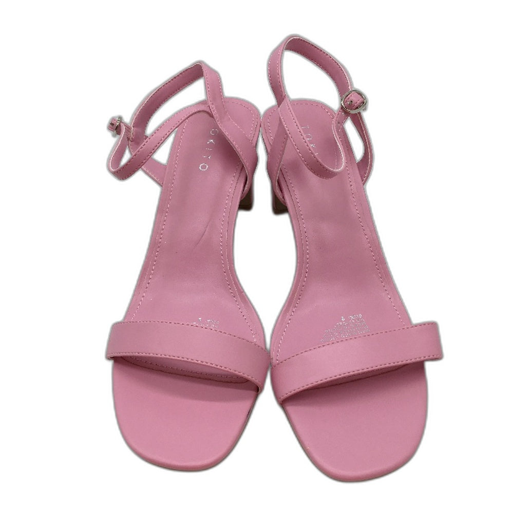 Tokito Florence Pink Buckled Heeled Strappy Sandal Ladies Size 9  SAMPLE NEW