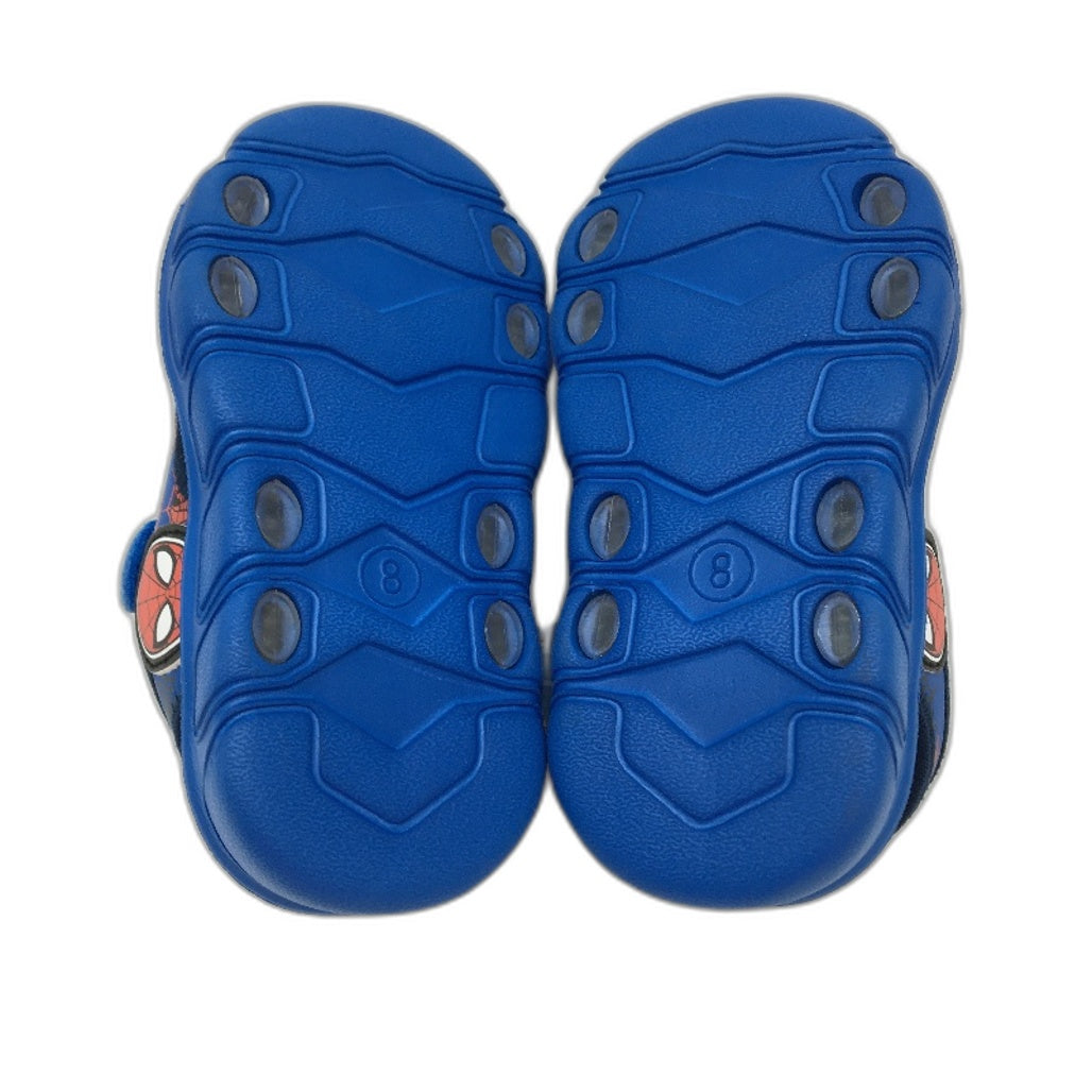 Marvel Spiderman Soft Squishy Toy & Kids Re & Blue Sandals Size 8 NEW