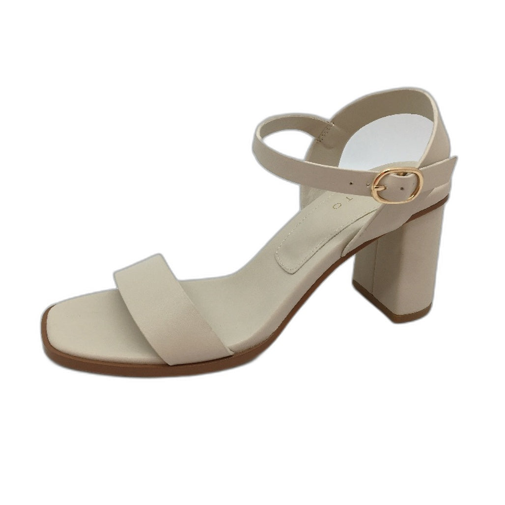 Tokito Gloria Cream Strapped Buckled Heeled Sandal Ladies Size 9  SAMPLE NEW