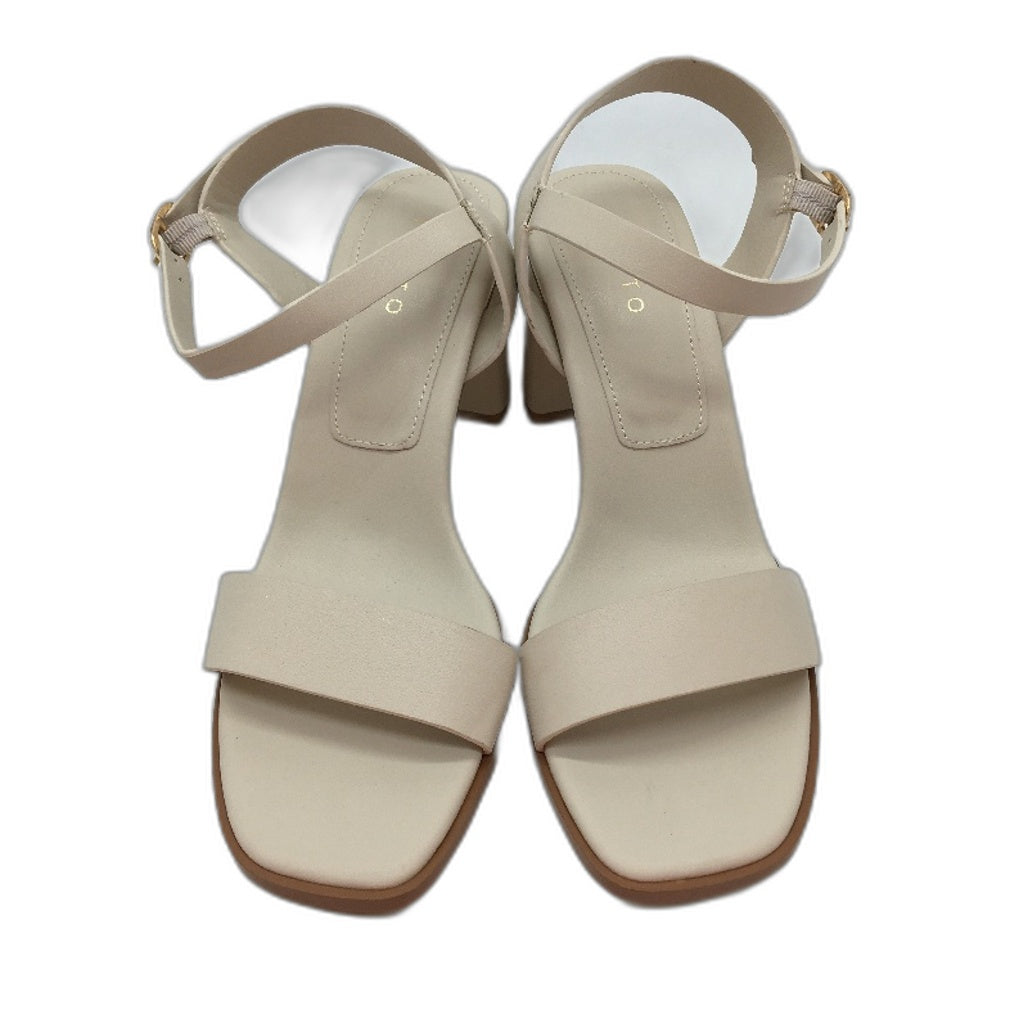 Tokito Gloria Cream Strapped Buckled Heeled Sandal Ladies Size 9  SAMPLE NEW